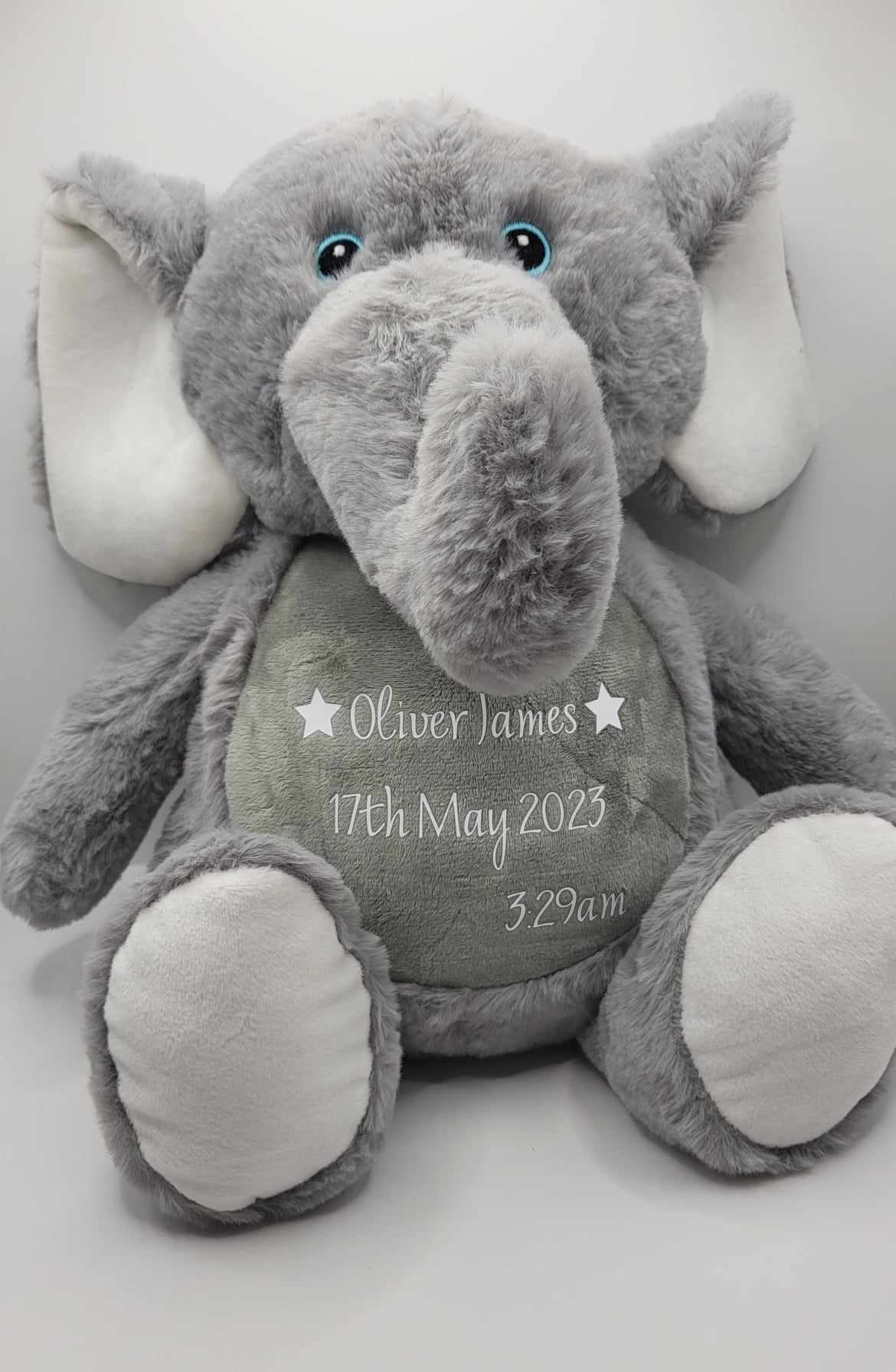 Large personalised Fox/ Frog/ Giraffe / Elephant Teddy Bear - Perfect Birthday Gift/ New Baby Gift/ Christening