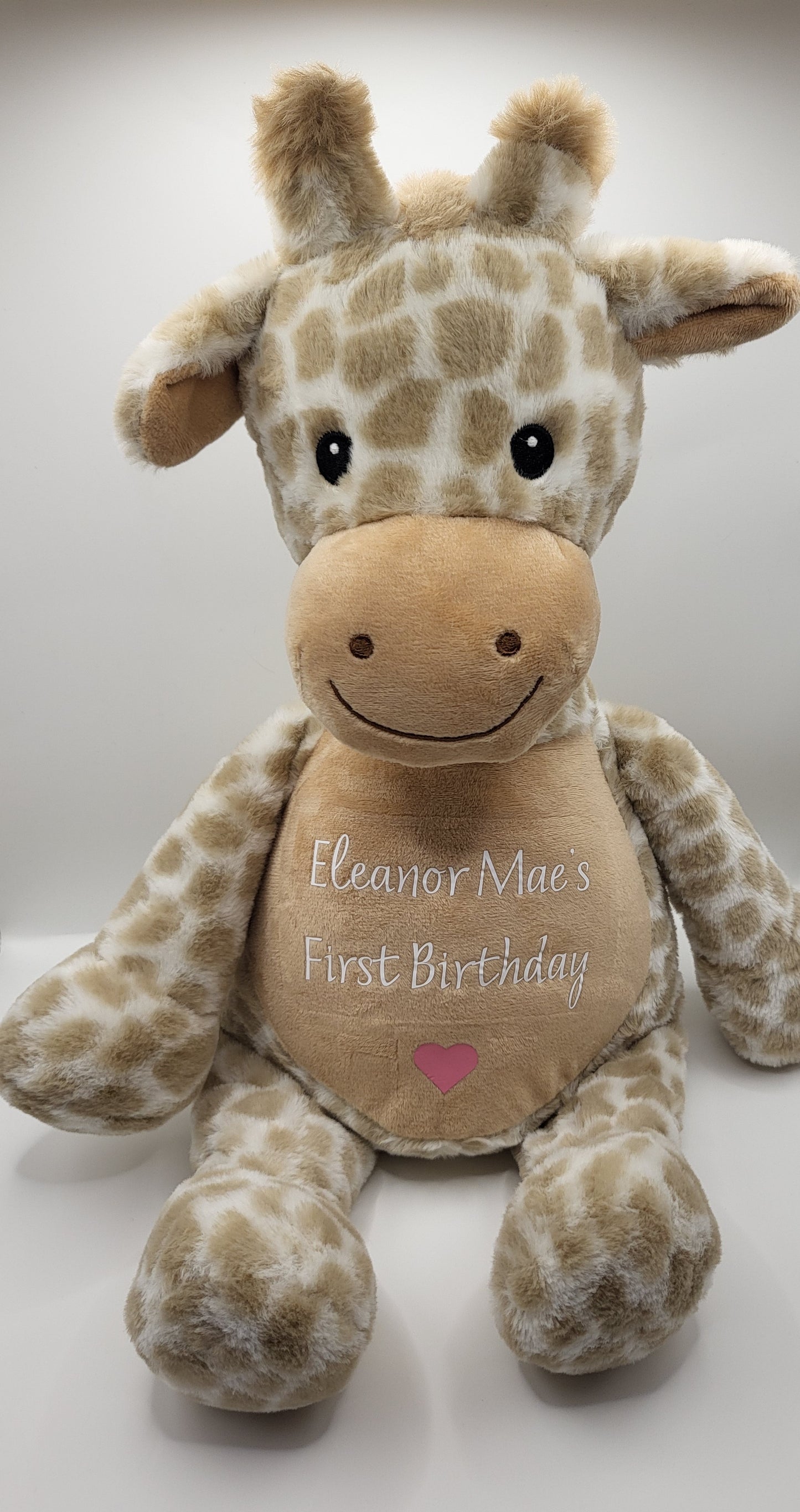 Large personalised Fox/ Frog/ Giraffe / Elephant Teddy Bear - Perfect Birthday Gift/ New Baby Gift/ Christening