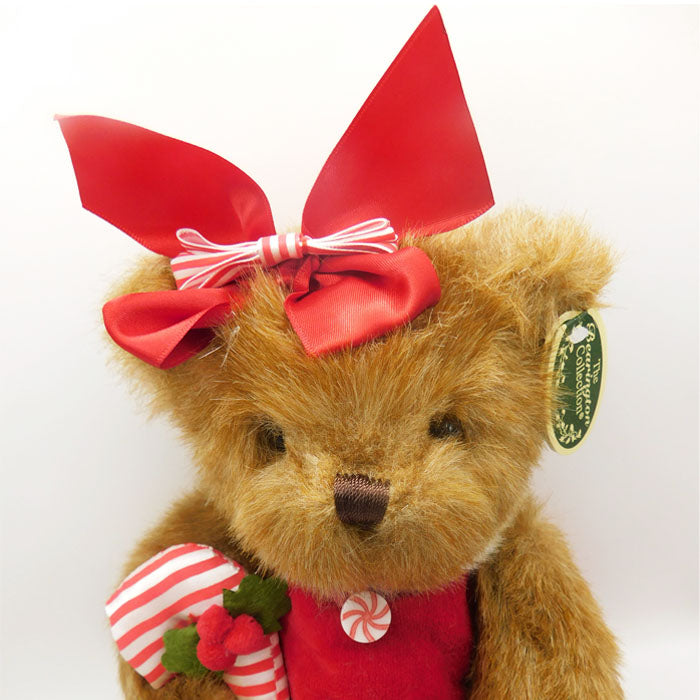 Bearington Christa Cane/ Christmas Teddy/ Christmas Decor/ Teddy Bear, Christmas gift/ Gift/ Candy cane/ Bear